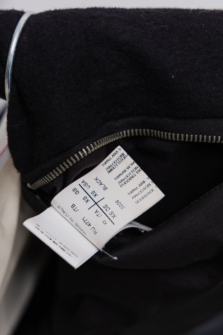 RICK OWENS - FW09 CRUST Virgin wool hooded coat with cuff zipper