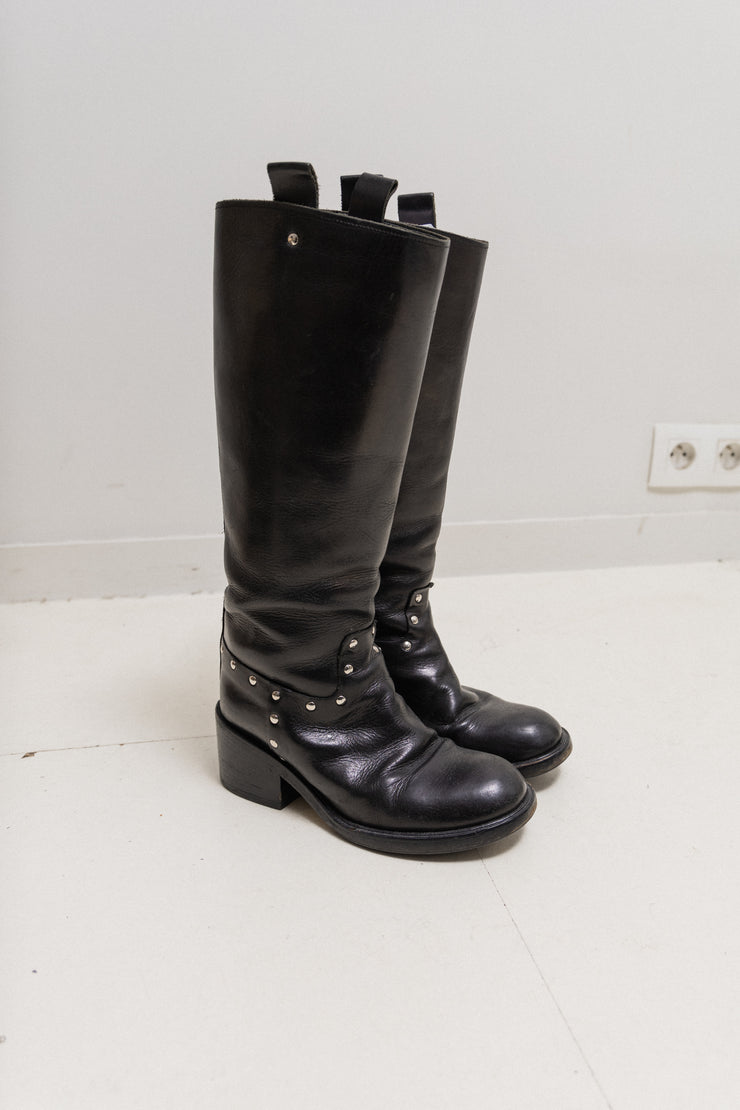 A.F VANDEVORST - Studded leather riding boots