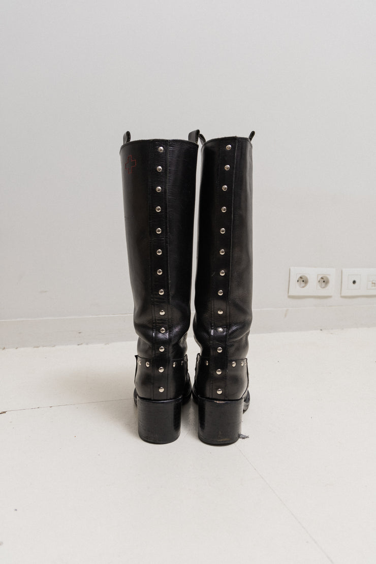 A.F VANDEVORST - Studded leather riding boots