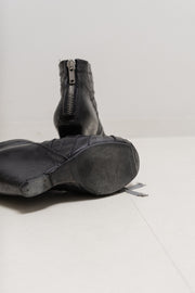 RICK OWENS - « Mummy » wedge heel leather boots (probably SS11 ANTHEM)