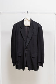 YOHJI YAMAMOTO Y'S FOR MEN - Gabardine jacket with knitted sleeves