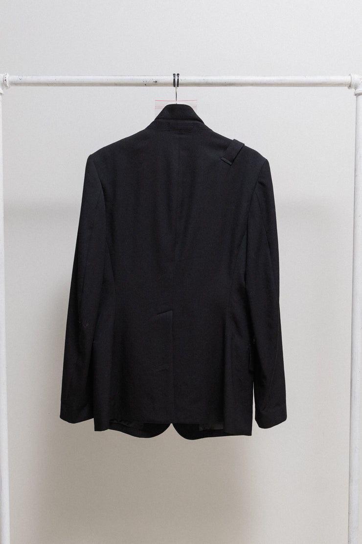 YOHJI YAMAMOTO REGULATION - 6B gabardine wool jacket with military details