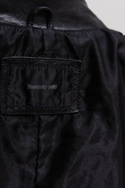 YASUYUKI ISHII -Sleeveless leather jacket with lacing details