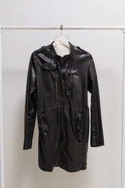 SHARE SPIRIT - Sheep skin leather coat with zipper and pocket details