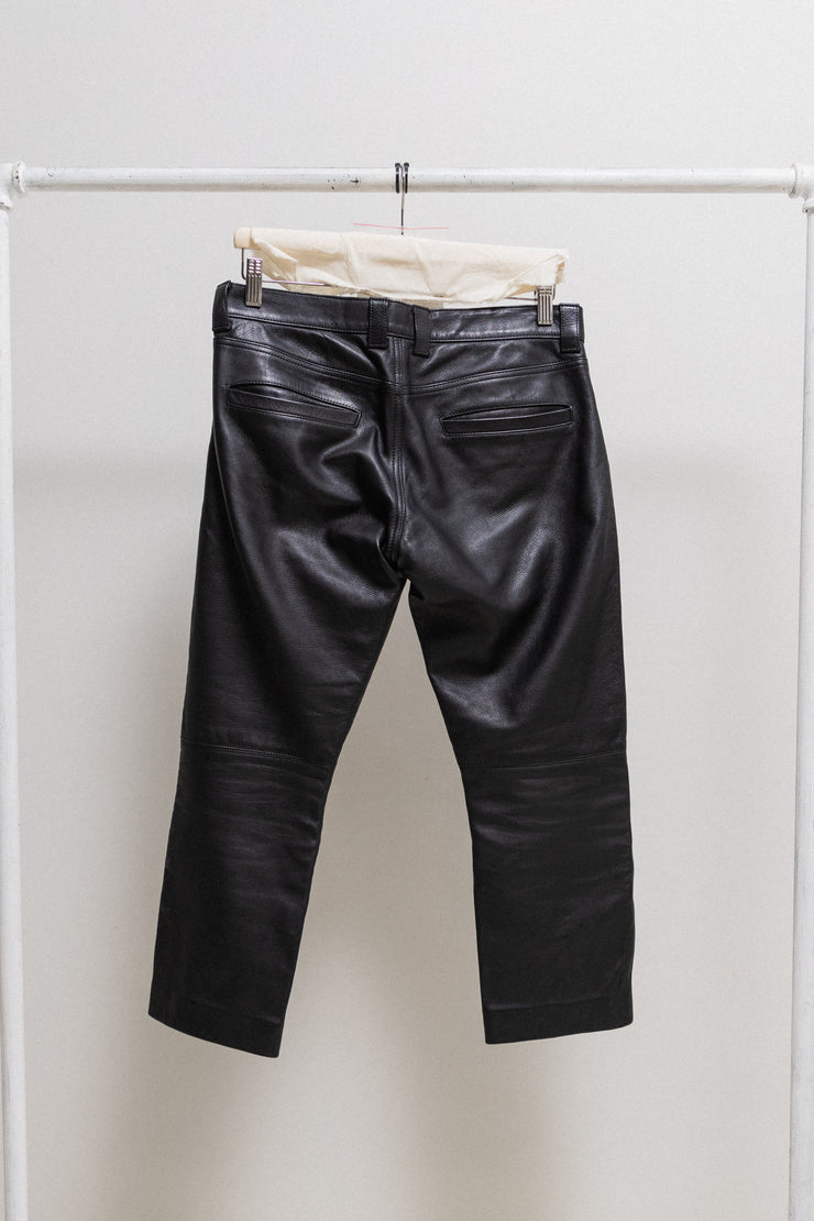 BLACKMEANS x FLAGSTUFF - FW16 Leather pants with reinforced knees