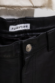 BLACKMEANS x FLAGSTUFF - FW16 Leather pants with reinforced knees