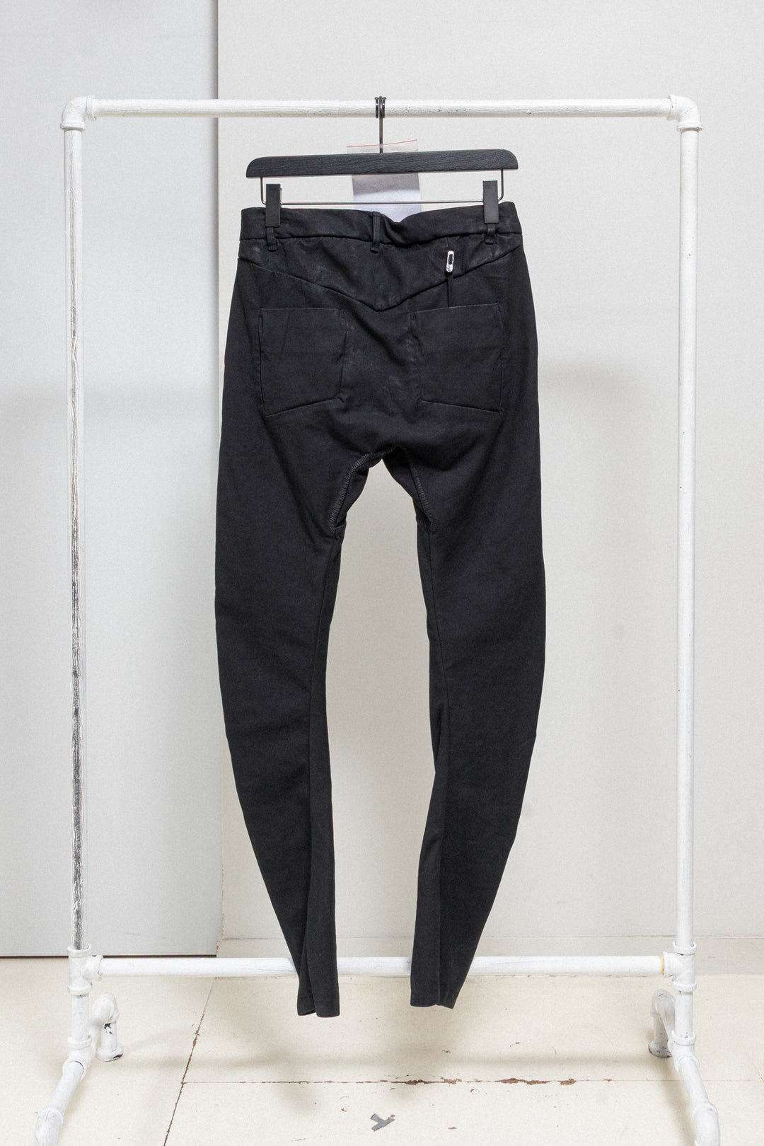 BORIS BIDJAN SABERI - J cut waxed pants with scarstitch details
