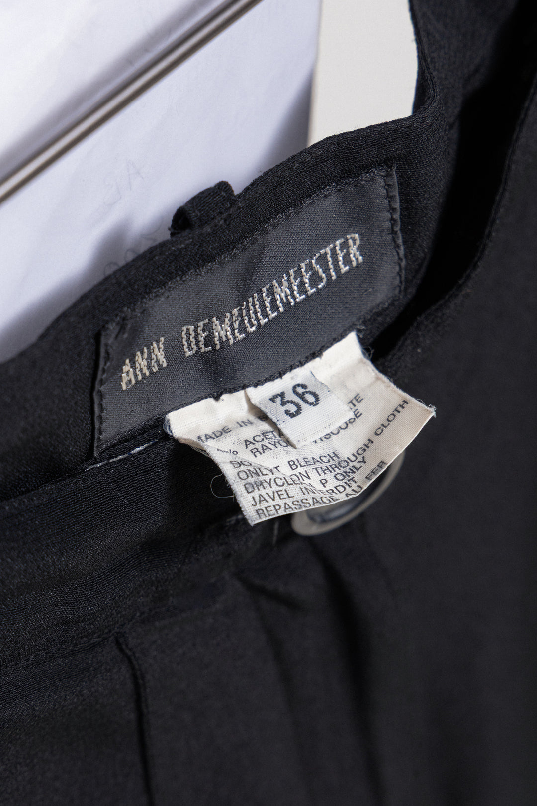 ANN DEMEULEMEESTER - Early 90's Long pocket skirt with front and