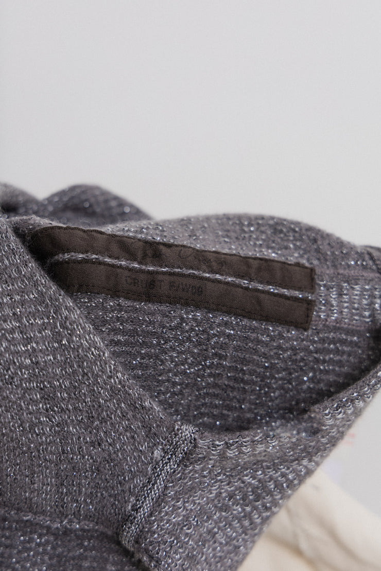 RICK OWENS - FW09 "CRUST" Cashmere blend knitted top with silver threads