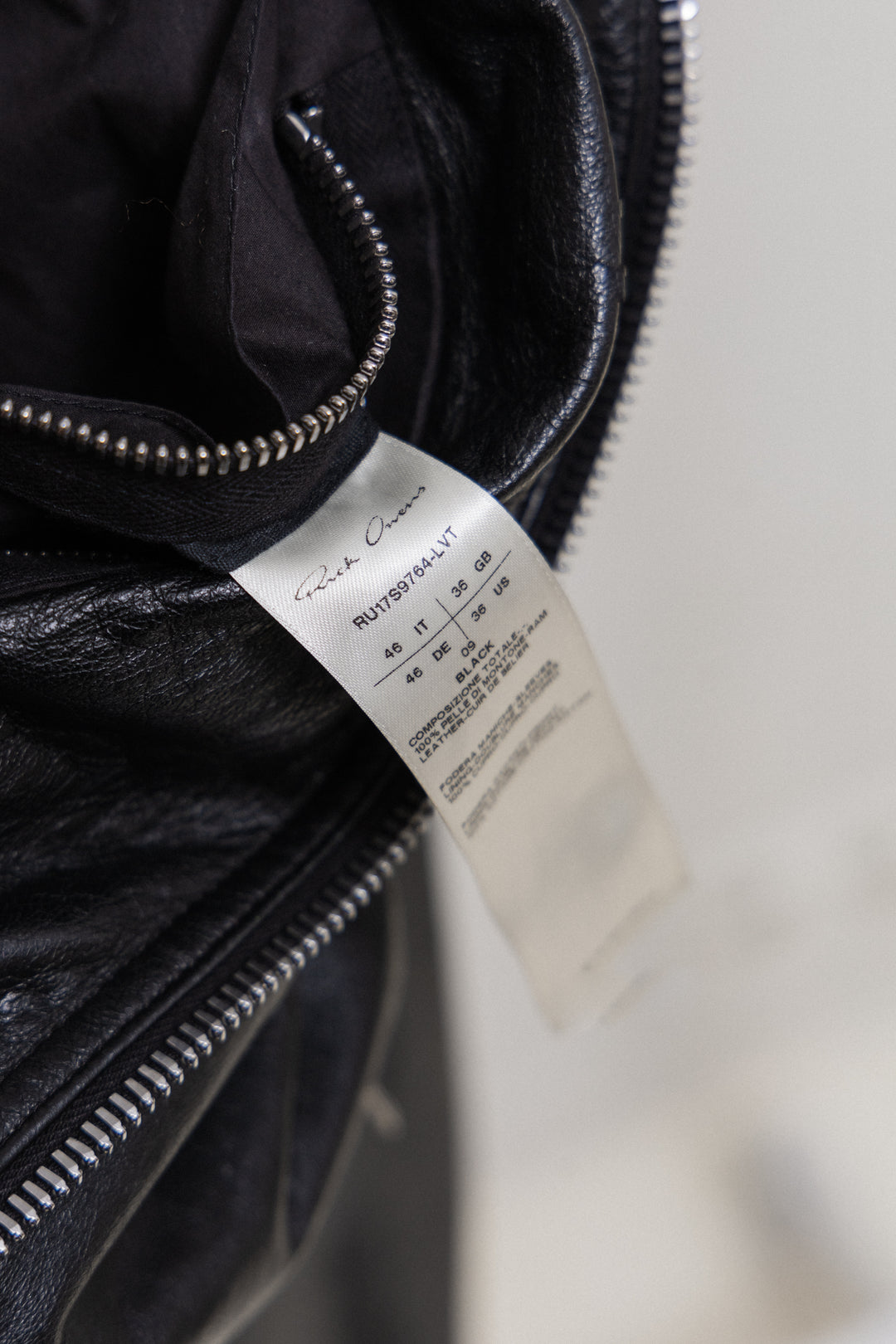RICK OWENS - SS17 Ram leather Stooges jacket – L'OBSCUR