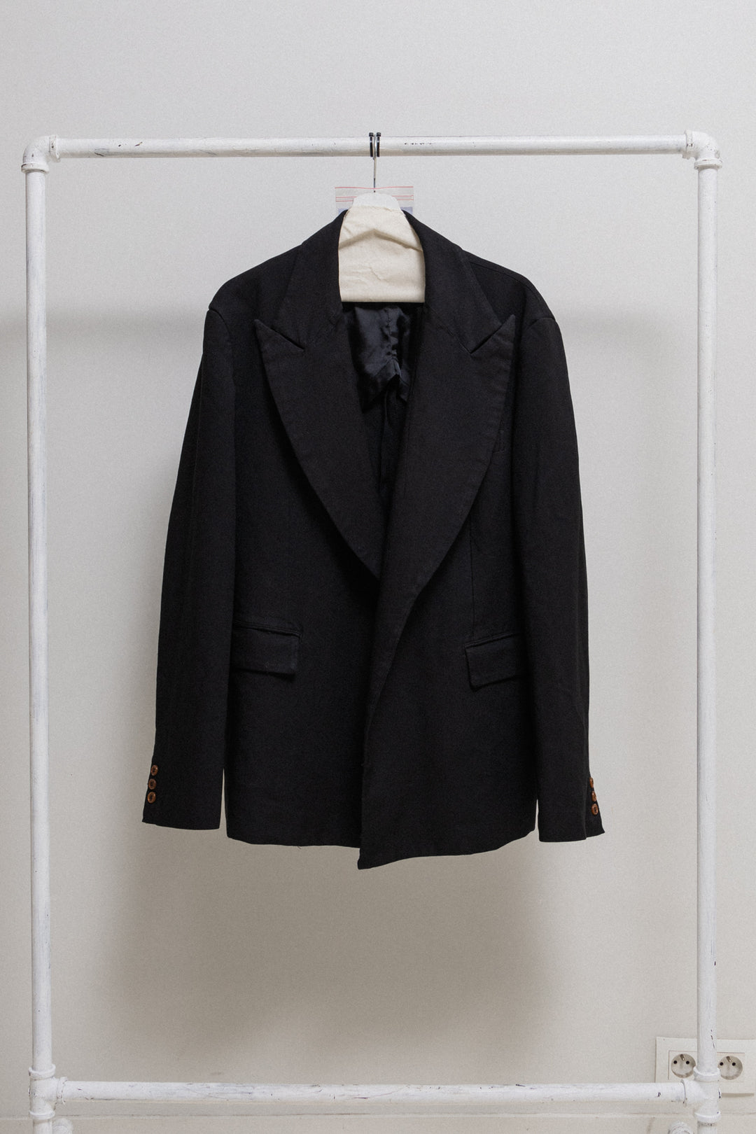 Comme des Garçons Homme Polyester Jacket Comme des Garçons Homme Polyester Bomber Jacket Black – Très Bien