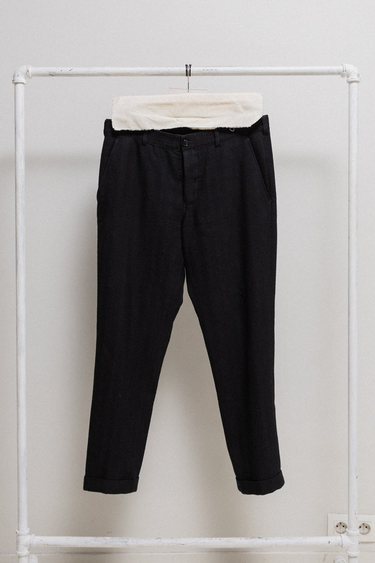 ANN DEMEULEMEESTER - Virgin wool wide pants