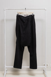 RICK OWENS - FW12 "MOUNTAIN" Moleskin pants with front drape (runway)