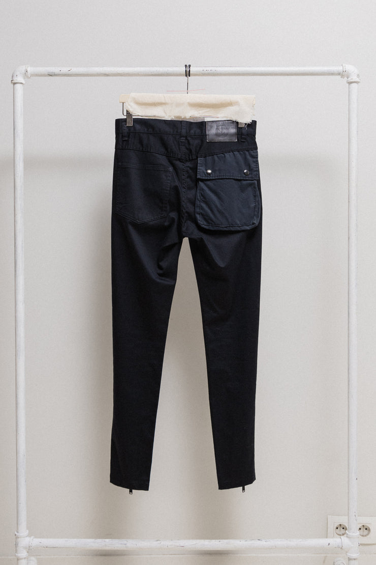 UNDERCOVER - SS19 “New Warrior” Slim cotton pants with leg zippers