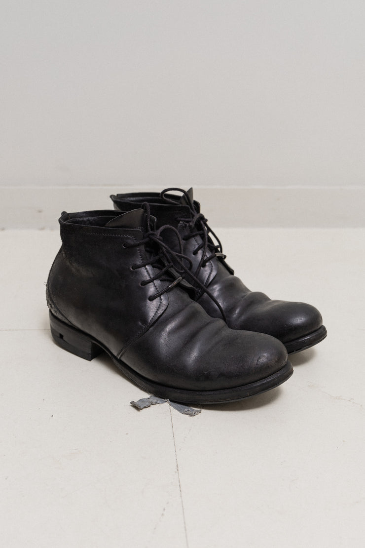 LAYER - 0 - Shell cordovan leather ankle boots