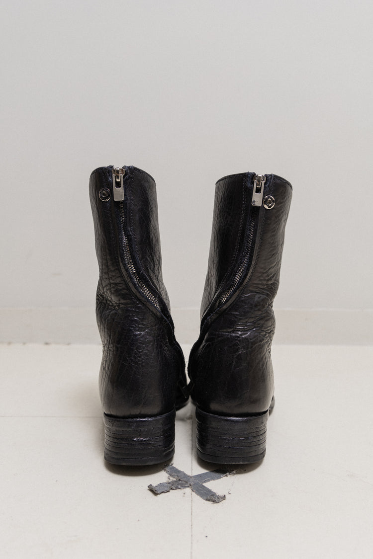 CAROL CHRISTIAN POELL - Object dyed bison leather Tornado zip