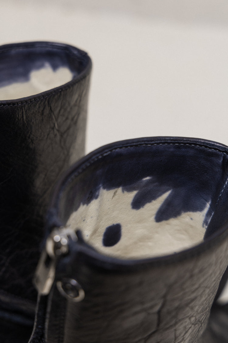 CAROL CHRISTIAN POELL - Object dyed bison leather Tornado zip