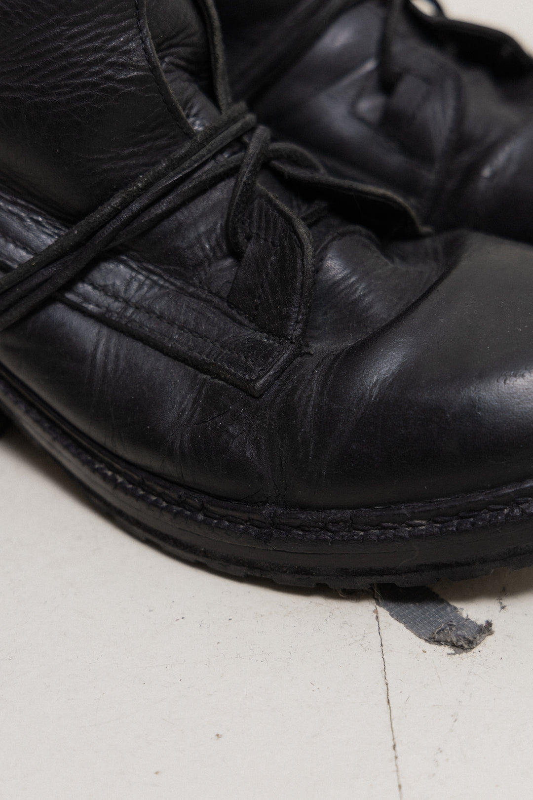 DIRK BIKKEMBERGS - Heel hole lace up leather boots – L'OBSCUR