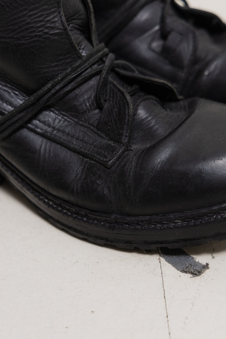 DIRK BIKKEMBERGS - Heel hole lace up leather boots – L'OBSCUR