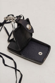 ANN DEMEULEMEESTER - Leather pouch/card holder with a strap