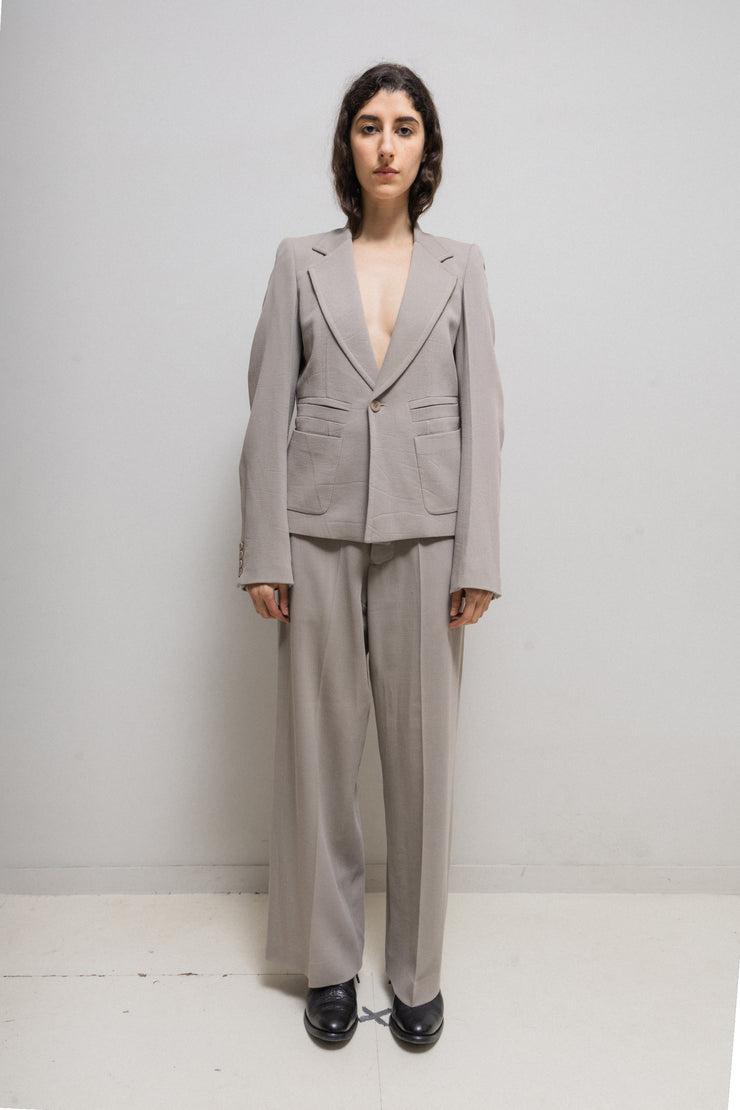 RICK OWENS - FW02 "SPARROWS" Virgin wool costume set jacket + pants (runway)