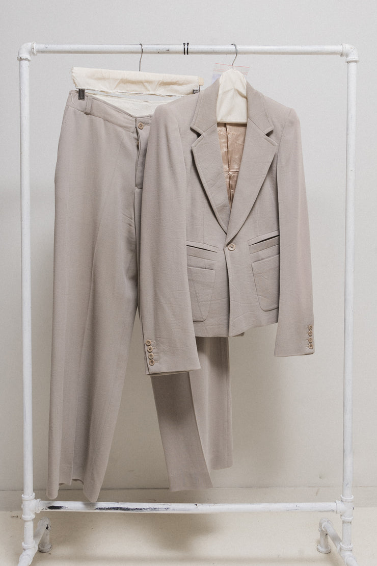 RICK OWENS - FW02 "SPARROWS" Virgin wool costume set jacket + pants (runway)