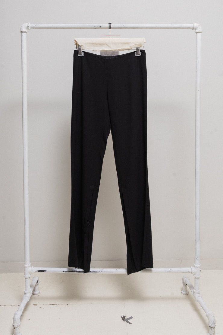 ANN DEMEULEMEESTER - FW01 Wide pants with ankle slits and hooks (runway)