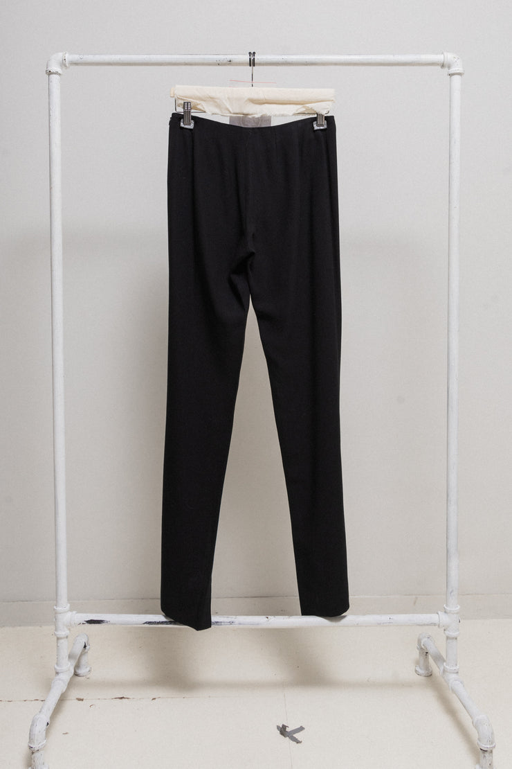 ANN DEMEULEMEESTER - FW01 Wide pants with ankle slits and hooks (runway)