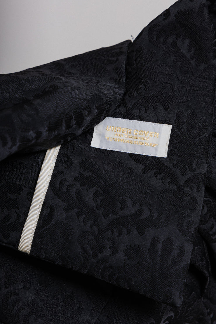 UNDERCOVER - SS98 “Drape” Polyester ruched jacket with embossed damask pattern (runway)