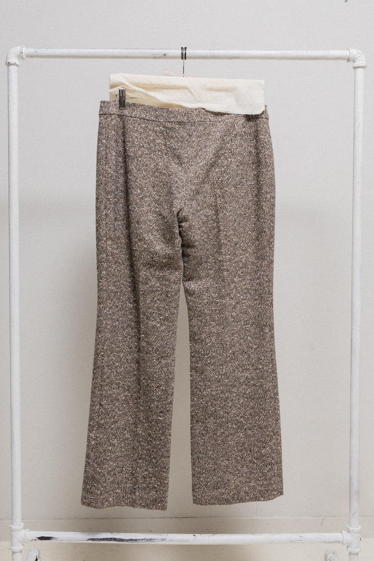 ALEXANDER MCQUEEN - FW04 "Pantheon ad Lucem" Glittery tweed signature cut pants