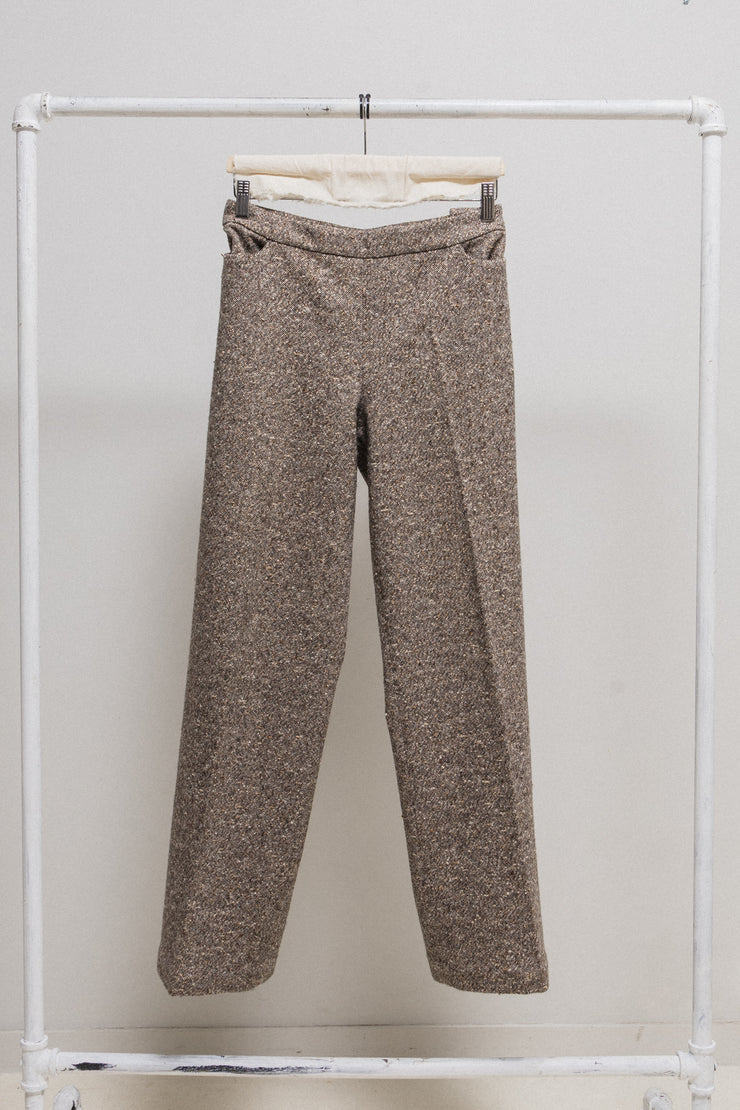 ALEXANDER MCQUEEN - FW04 "Pantheon ad Lucem" Glittery tweed pants with side closure