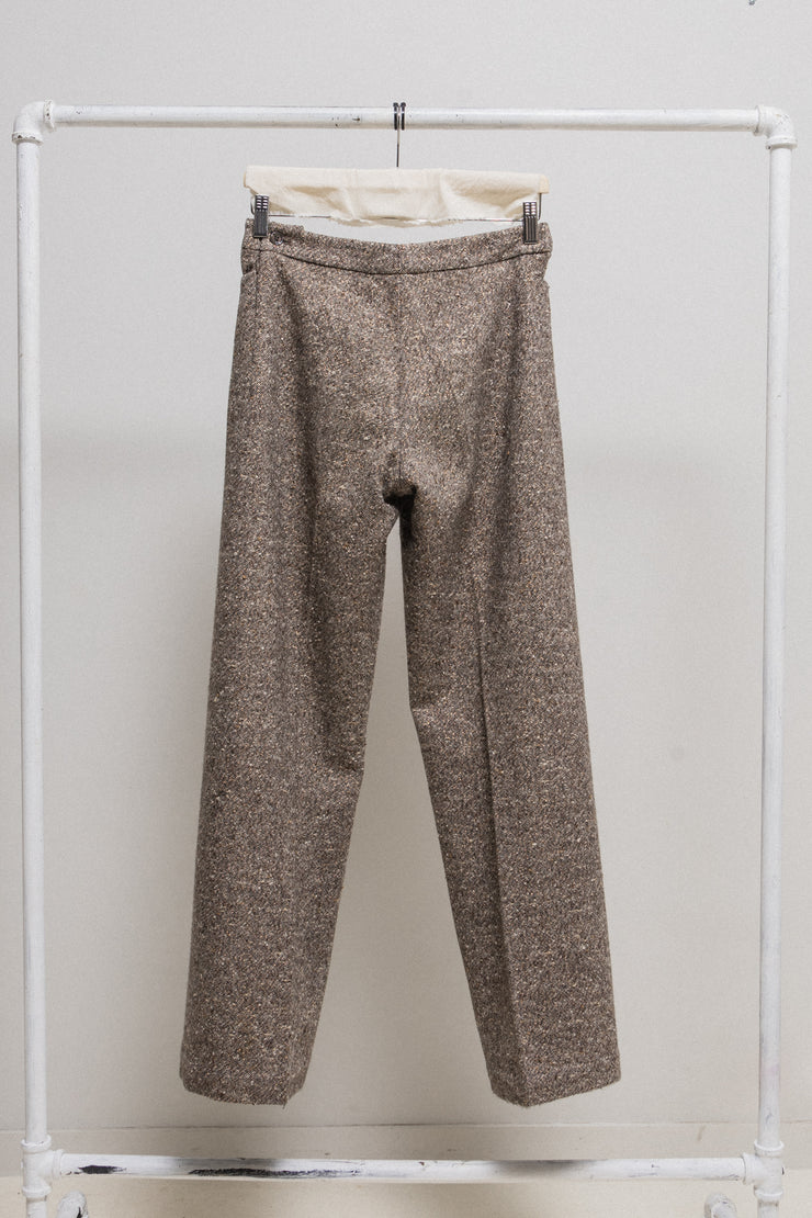 ALEXANDER MCQUEEN - FW04 "Pantheon ad Lucem" Glittery tweed pants with side closure