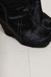 RICK OWENS - Pony hair wedge boots