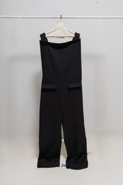 (Pre Sale) YOHJI YAMAMOTO - FW97 Fine wool jumpsuit with flap details and adjustable back straps (runway)