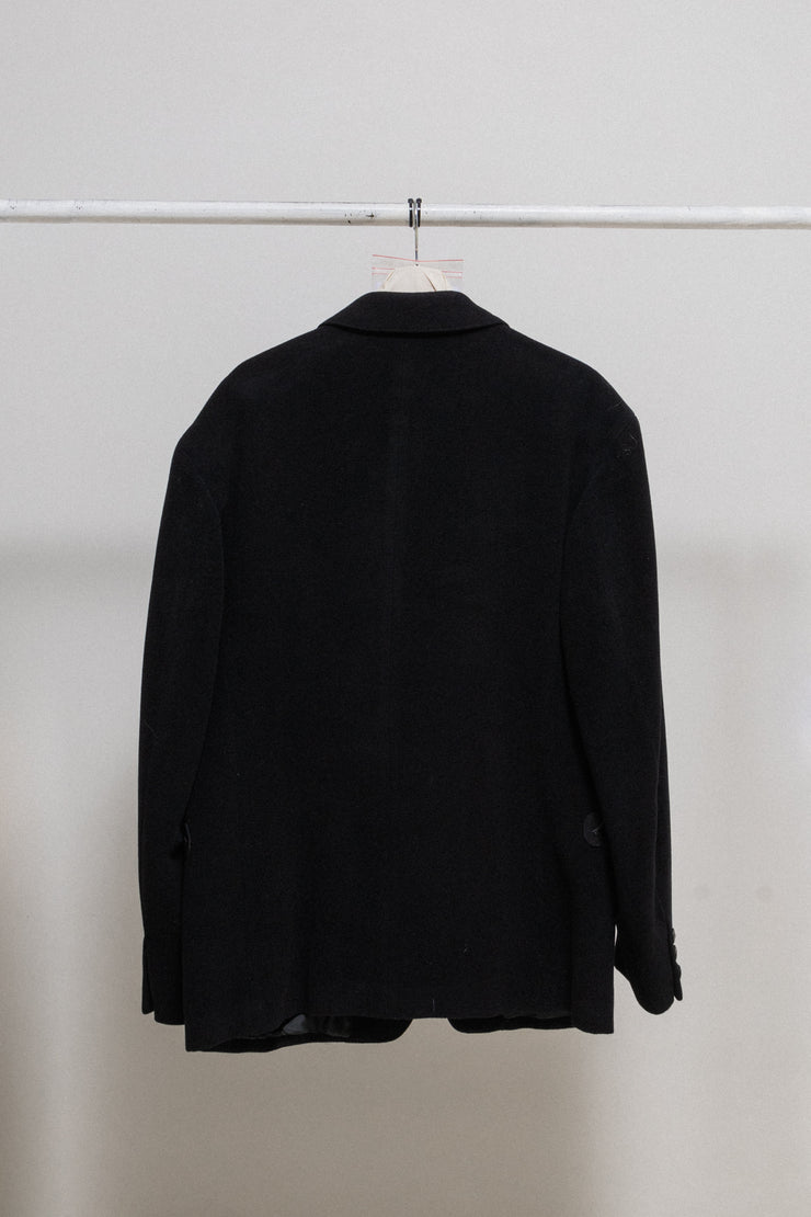 (Pre Sale) YOHJI YAMAMOTO POUR HOMME - Late 1980’s warm wool jacket with leather pocket details