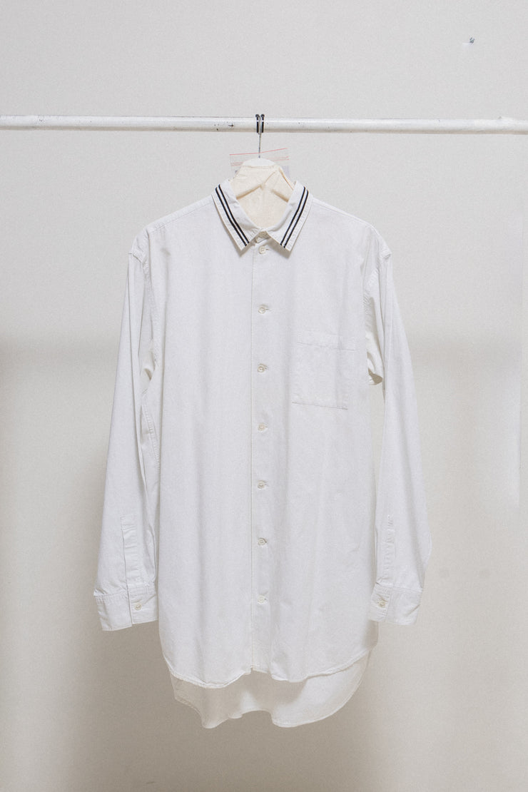 (Pre Sale) YOHJI YAMAMOTO GOTHIC - 1990’s Oversized cotton shirt with collar piping