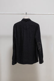 (Pre Sale) JUNYA WATANABE MAN - Button up wool overshirt with leather elbow patches