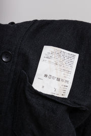 (Pre Sale) JUNYA WATANABE MAN - Button up wool overshirt with leather elbow patches