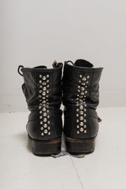 (Pre Sale) UNDERCOVER - Reedition of SS06 Leather boots with double front closure and back studs