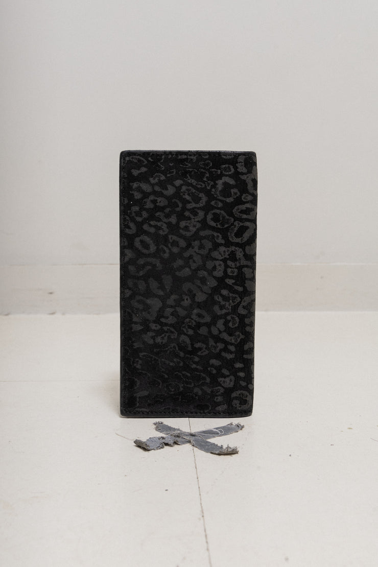 (Pre Sale) ISAMU KATAYAMA BACKLASH - Big leather wallet with leopard textured pattern