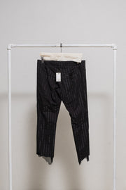 IF SIX WAS NINE - 3/4 glitter pinstripe slacks with layered hems