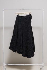 COMME DES GARCONS - FW11 Long asymmetrically ruched skirt with a side wool panel