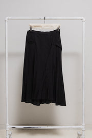 YOHJI YAMAMOTO - SS14 Lightweight tencel skirt with flap detail