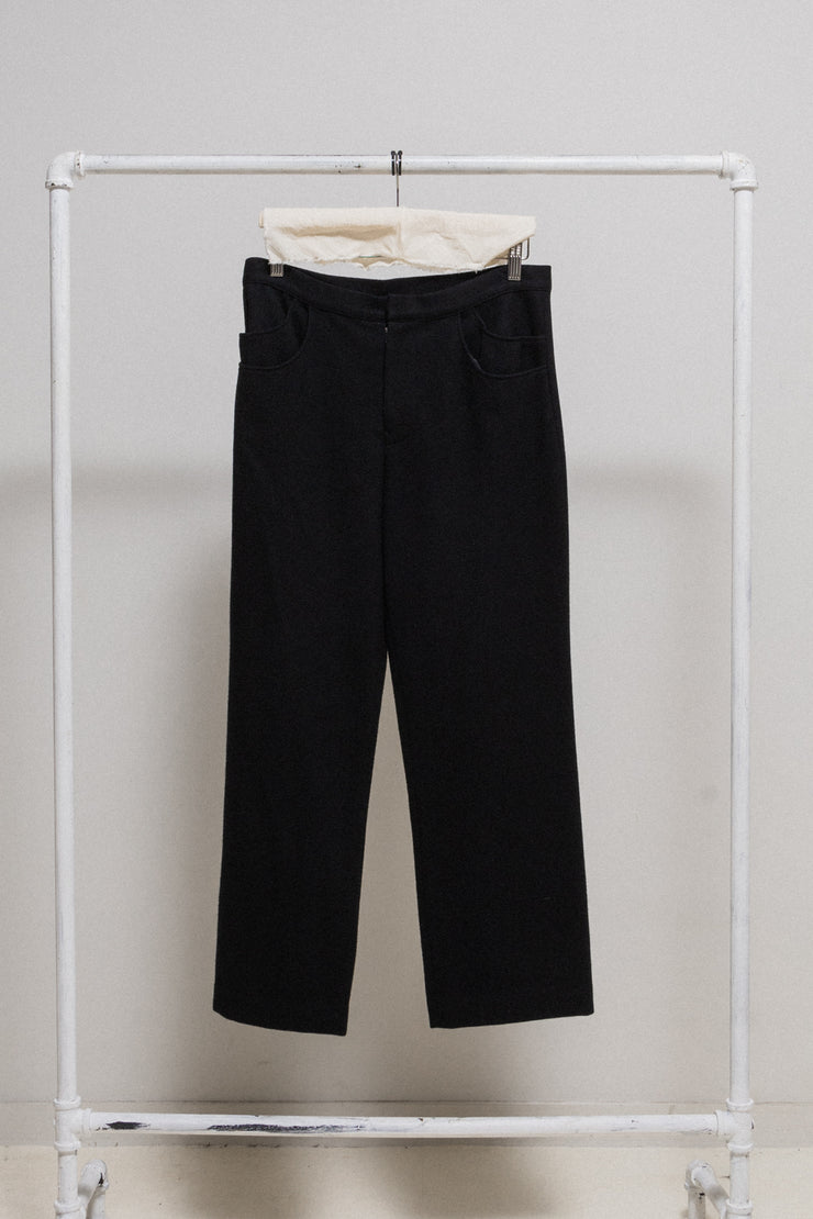 YOHJI YAMAMOTO - FW05 Wide wool pants with double pocket details