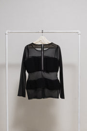 COMME DES GARCONS - SS14 See-through mesh top with voluminous padded knit panels