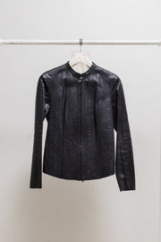 ISAAC SELLAM For L'Eclaireur - Full python rider jacket with double zipper