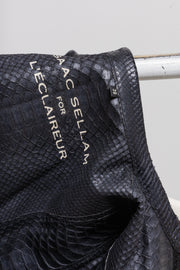 ISAAC SELLAM For L'Eclaireur - Full python rider jacket with double zipper