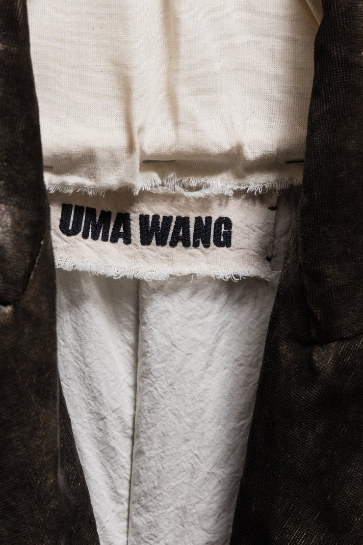 UMA WANG - FW18 Kaikura velvet jacket with collar and back detail (runway)