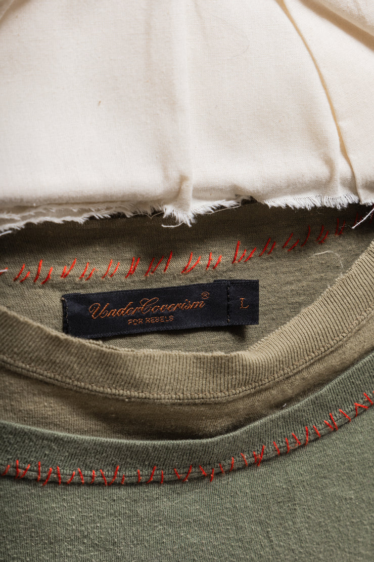 UNDERCOVER - SS03 "SCAB" Triple layer cotton top with loose stitching