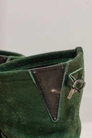 UNDERCOVER - FW04 « But Beautiful » Suede engineer boots with monster teeth plate and deformed buckles